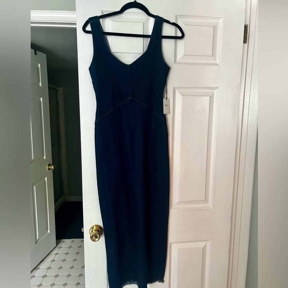 Denim midi dress